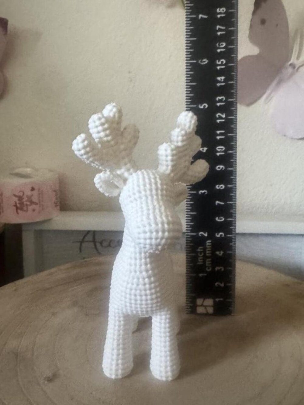 Handmade Crochet Reindeer Home Decor